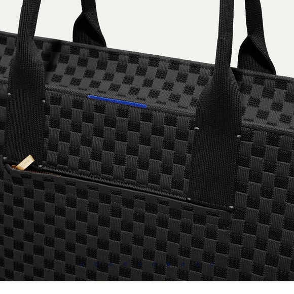 Black Checkered Tote Bag - Picture 6 of 11